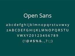Font chữ open sans